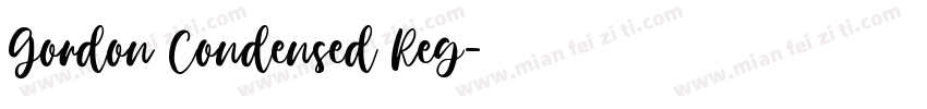 Gordon Condensed Reg字体转换